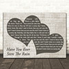 Creedence Clearwater Revival Have You Ever Seen The Rain Black & White Two Hearts Song Lyric Print