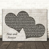 Gary Numan Now and Forever Black & White Two Hearts Song Lyric Print