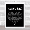 Michael Buble That's All Black Heart Song Lyric Quote Print