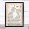 Michael Buble You And I Man Lady Bride Groom Wedding Song Lyric Quote Print
