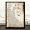 Michael Jackson I Just Can't Stop Loving You Man Lady Dancing Song Lyric Print