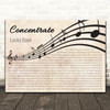 Lucky Daye Concentrate Landscape Wavy Music Notes Song Lyric Print