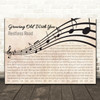 Restless Road Growing Old With You Landscape Wavy Music Notes Song Lyric Print