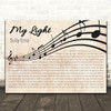 Sully Erna My Light Landscape Wavy Music Notes Song Lyric Print