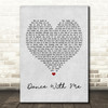 Morgan Evans Dance With Me Grey Heart Song Lyric Quote Print