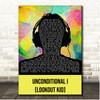 Arcade Fire Unconditional I (Lookout Kid) Multicolour Man Headphones Song Lyric Print