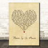 Morten Harket There Is A Place Vintage Heart Song Lyric Quote Print