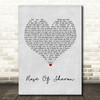 Mumford & Sons Rose Of Sharon Grey Heart Song Lyric Quote Print