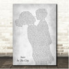 Old Dominion Stars in the City Mother & Child Grey Song Lyric Print