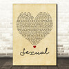 NEIKED Sexual Vintage Heart Song Lyric Quote Print