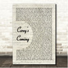 Harry Chapin Coreys Coming Vintage Script Song Lyric Print