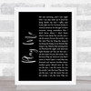 Neil Diamond Play Me Black Script Song Lyric Quote Print