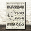 James Taylor You Can Close Your Eyes Vintage Script Song Lyric Print