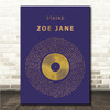Staind Zoe Jane Blue & Copper Gold Vinyl Record Song Lyric Print