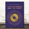 Stereophonics The Bartender And The Thief Blue & Copper Gold Vinyl Record Song Lyric Print