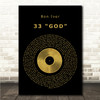 Bon Iver 33 GOD Black & Gold Vinyl Record Song Lyric Print