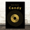 Paolo Nutini Candy Black & Gold Vinyl Record Song Lyric Print