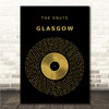 The Snuts Glasgow Black & Gold Vinyl Record Song Lyric Print