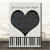 Kasabian Youre in Love with a Psycho Black Heart & Piano Keys Song Lyric Print