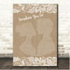 Reba McEntire Somehow You Do Burlap & Lace Song Lyric Print