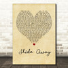 Noel Gallagher Slide Away Vintage Heart Song Lyric Quote Print