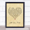 N-Trance Set You Free Vintage Heart Song Lyric Quote Print