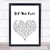N-Trance Set You Free White Heart Song Lyric Quote Print