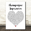 Oasis Champagne Supernova White Heart Song Lyric Quote Print