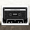 Paul Weller You Do Something To Me Black & White Cassette Tape Song Lyric Print