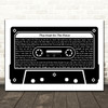 Talking Heads This Must Be The Place Black & White Cassette Tape Song Lyric Print