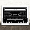 The Frank and Walters After All Black & White Cassette Tape Song Lyric Print