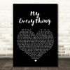 Owl City My Everything Black Heart Song Lyric Quote Print
