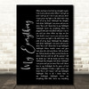 Owl City My Everything Black Script Song Lyric Quote Print