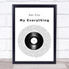 Owl City My Everything Vinyl Record Song Lyric Quote Print