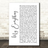 Owl City My Everything White Script Song Lyric Quote Print