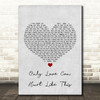 Paloma Faith Only Love Can Hurt Like This Grey Heart Song Lyric Quote Print