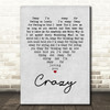 Patsy Cline Crazy Grey Heart Song Lyric Quote Print