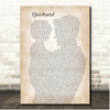 Tom Chaplin Quicksand Father & Child Song Lyric Print