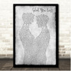 Dan & Shay Glad You Exist Grey Black Border Gay Men Song Lyric Print