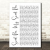 Paul Weller Sweet Pea, My Sweet Pea White Script Song Lyric Quote Print