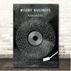 Paramore Misery Business Grunge Grey Vinyl Record Song Lyric Print