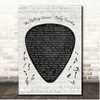 The Rolling Stones Ruby Tuesday Guitar Pick Plectrum Song Lyric Print