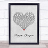 Phyllis Nelson Move Closer Grey Heart Song Lyric Quote Print