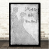 The Beatles I Want To Hold Your Hand Grey Couple Dancing Song Lyric Print