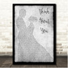 Guns N' Roses Think About You Grey Couple Dancing Song Lyric Print