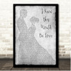 Imaginary Future I Knew This Would Be Love Grey Couple Dancing Song Lyric Print