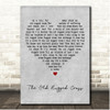 Johnny Cash The Old Rugged Cross Grey Heart Song Lyric Print