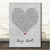 Jordan Davis Buy Dirt Grey Heart Song Lyric Print