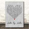 Kay Starr Side by Side Grey Heart Song Lyric Print