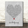 La Roux Bulletproof Grey Heart Song Lyric Print